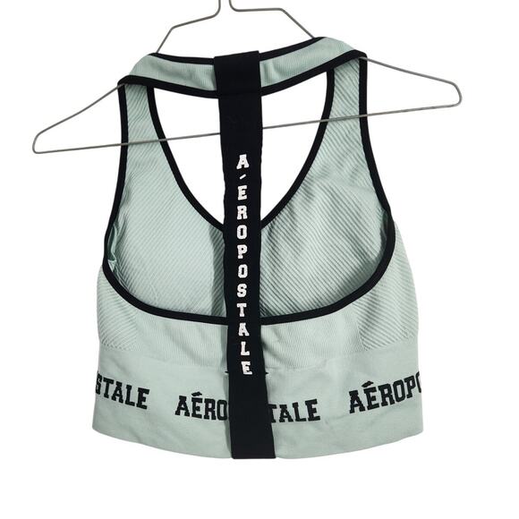 Aeropostale Mint Green Racerback Sports Bra Womens Size Large L - Picture 2 of 3